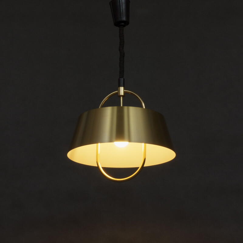 Vintage hanging lamp by Jo Hammerborg in brass