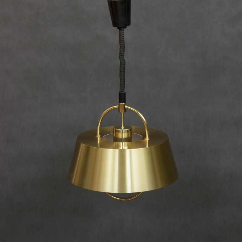 Vintage hanging lamp by Jo Hammerborg in brass