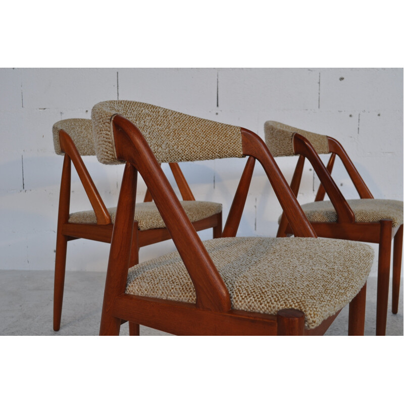 4 chairs in teak, Kai KRISTIANSEN - 1960s