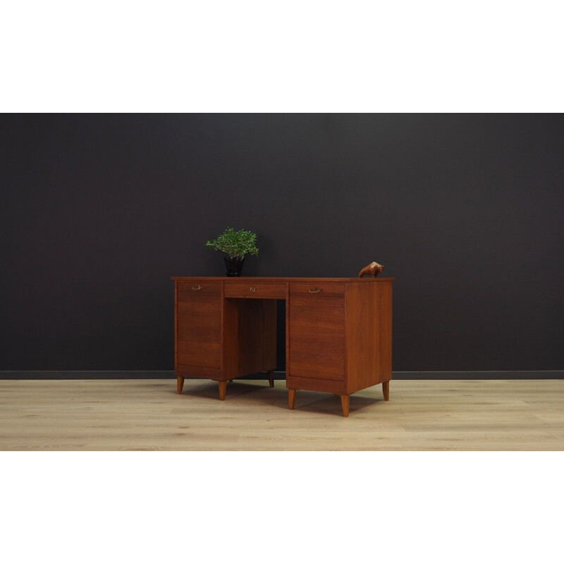 Vintage original writing desk in teak