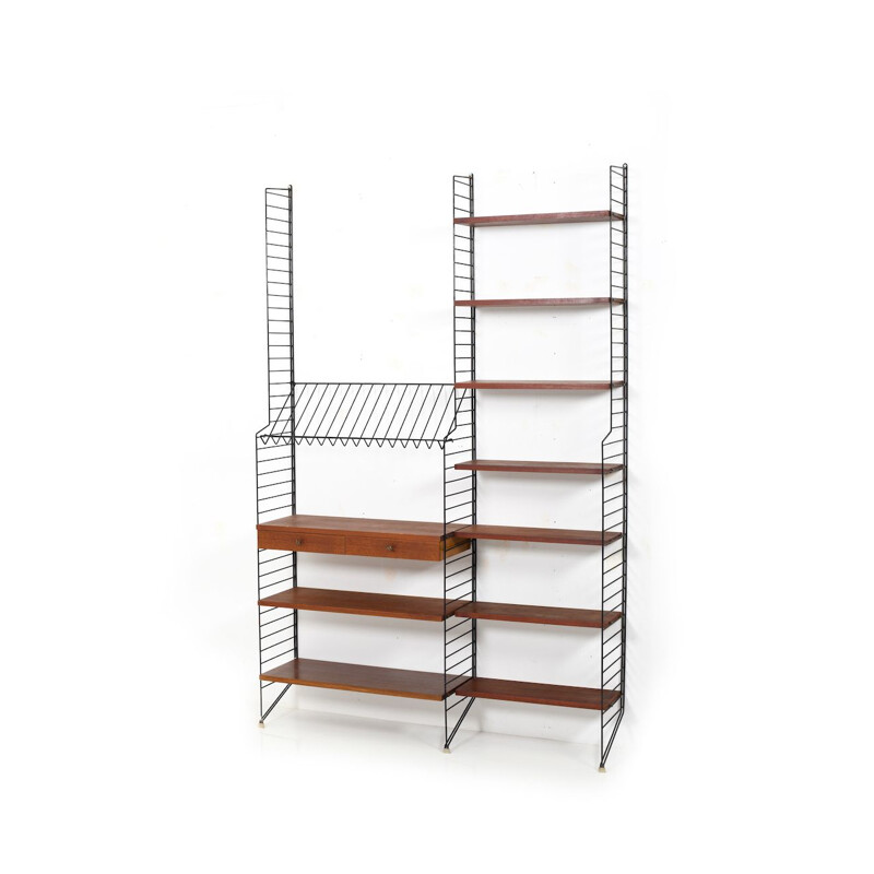 String Shelf System in teak by Kajsa & Nils Nisse Strinning 1950