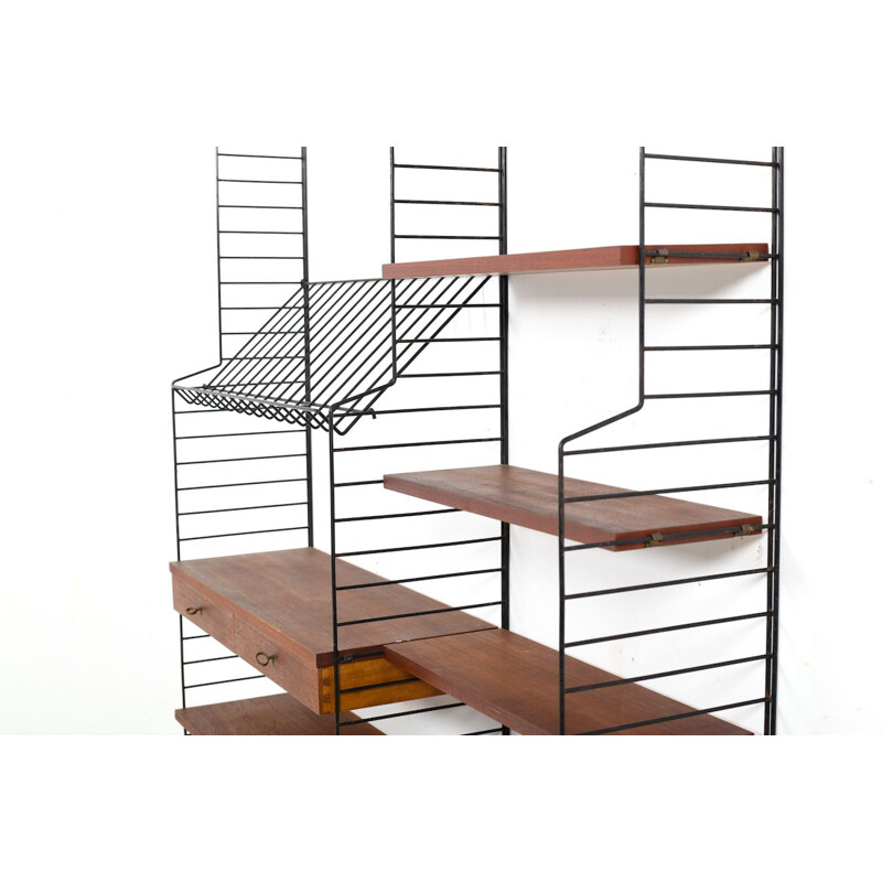 String Shelf System in teak by Kajsa & Nils Nisse Strinning 1950