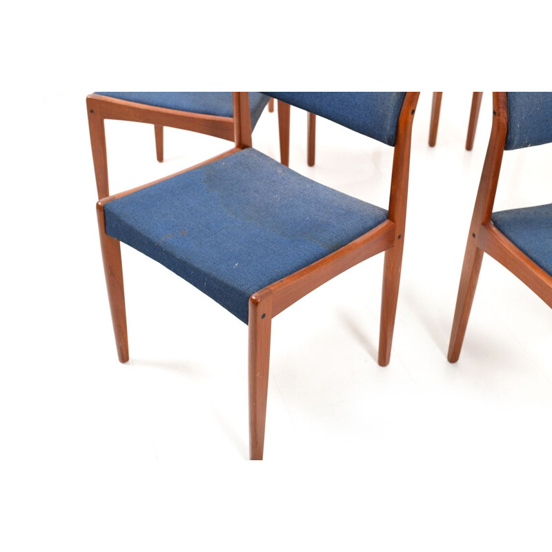 Set of 6 Teak Dining Chairs by Henry W. Klein for Bramin