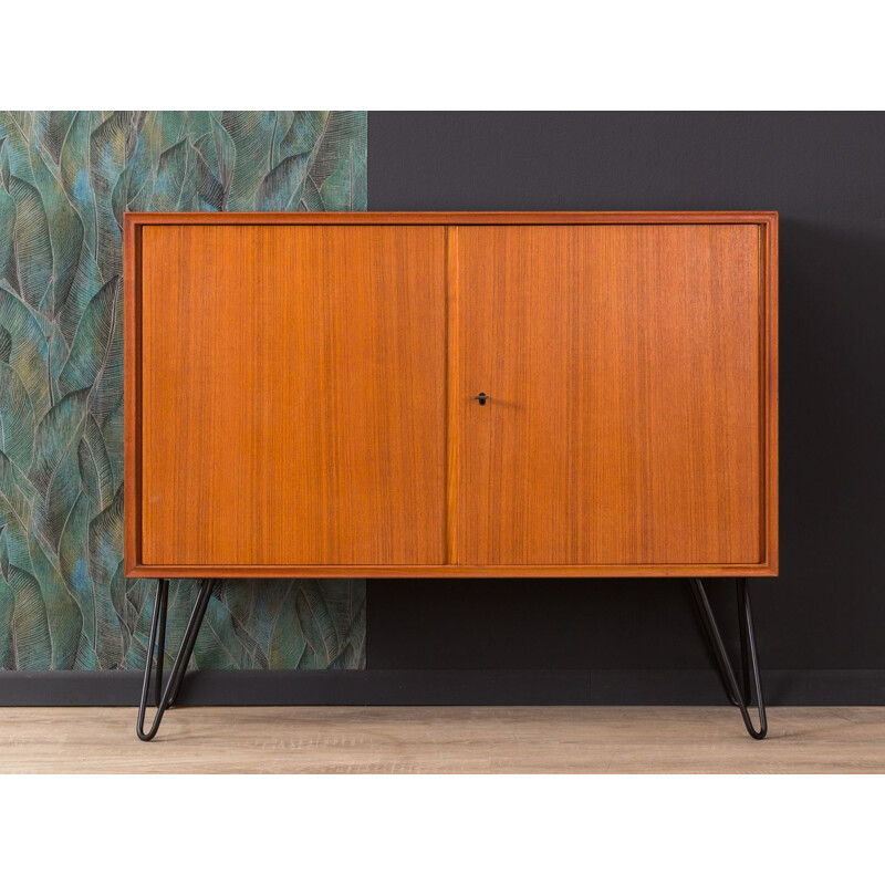 Vintage chest of drawers for Heinrich Riestenpatt in teak and steel 1960s