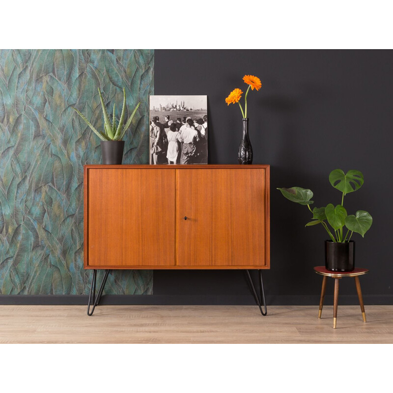 Vintage chest of drawers for Heinrich Riestenpatt in teak and steel 1960s