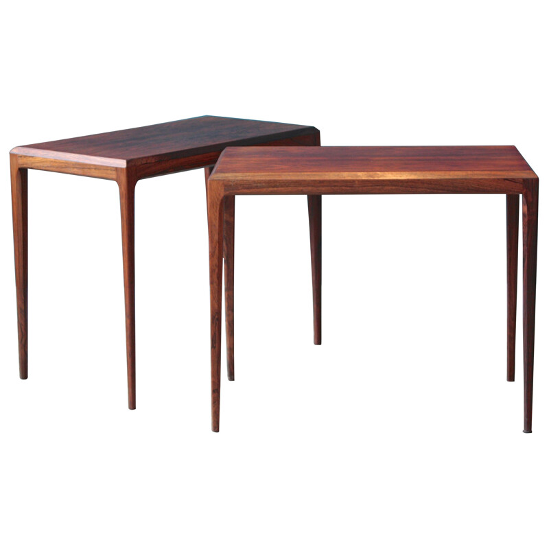 Pair of rosewood side tables, Johannes ANDERSEN - 1960 