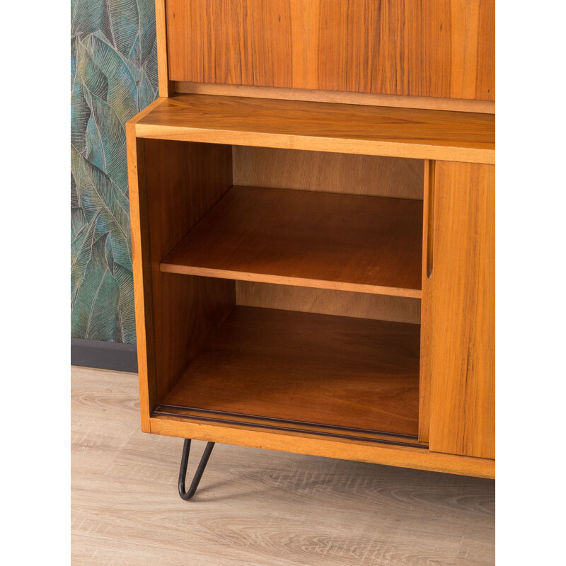 Vintage writing desk for VEB in steel and walnut 1950s