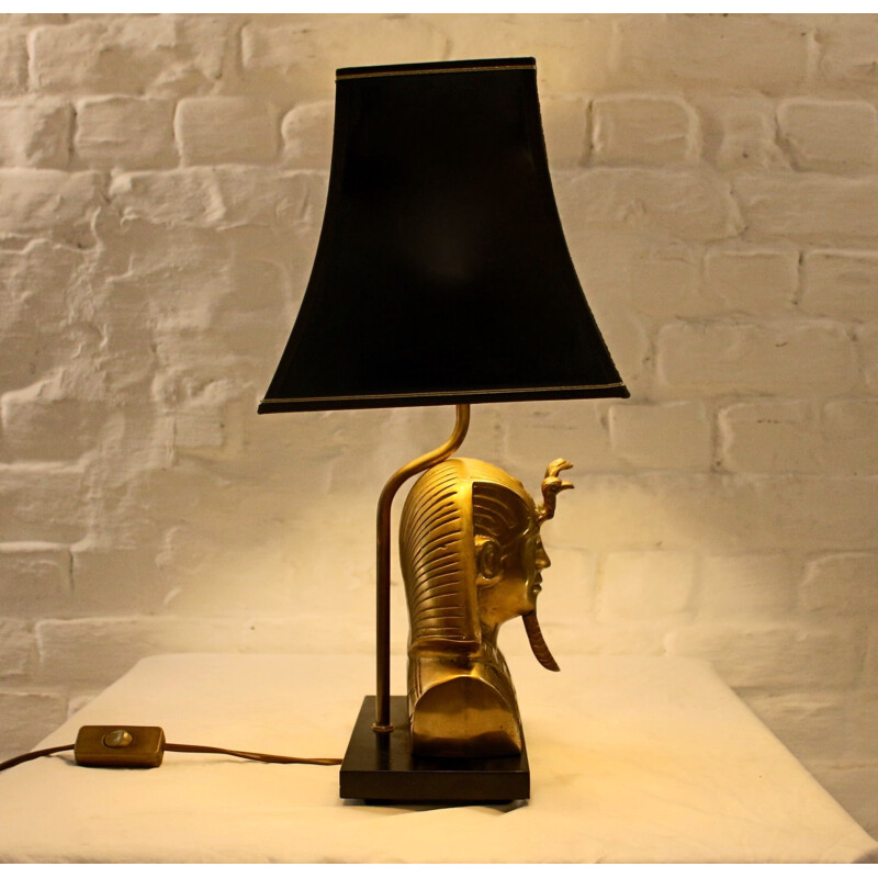 Vintage Pharaon lamp in solid brass