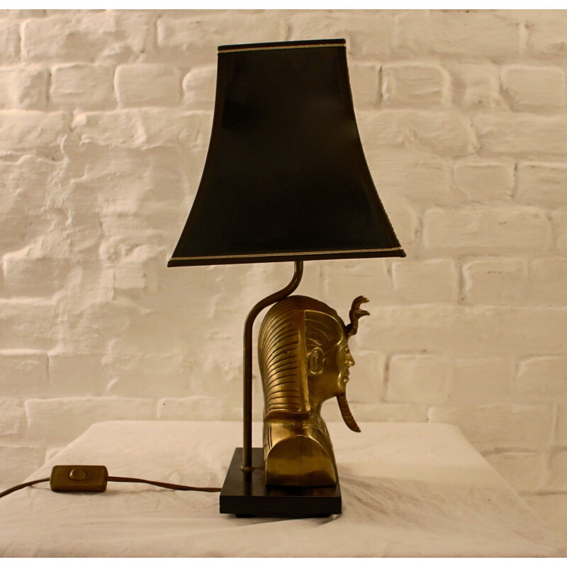 Lampe vintage Pharaon en laiton massif