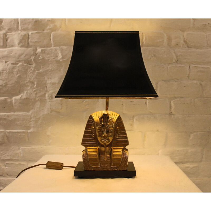 Lampe vintage Pharaon en laiton massif