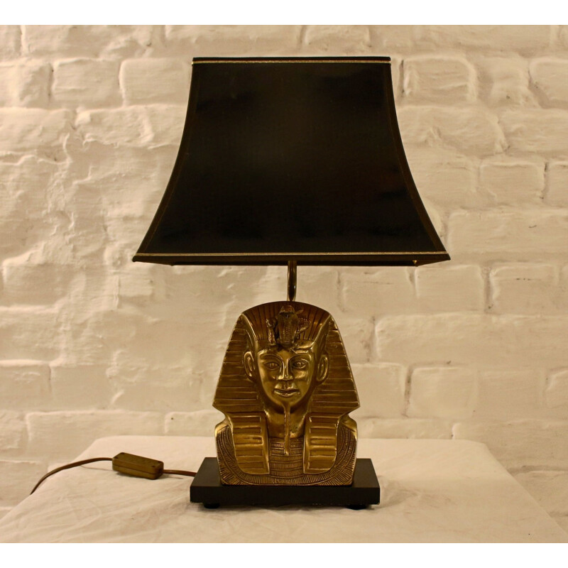 Lampe vintage Pharaon en laiton massif