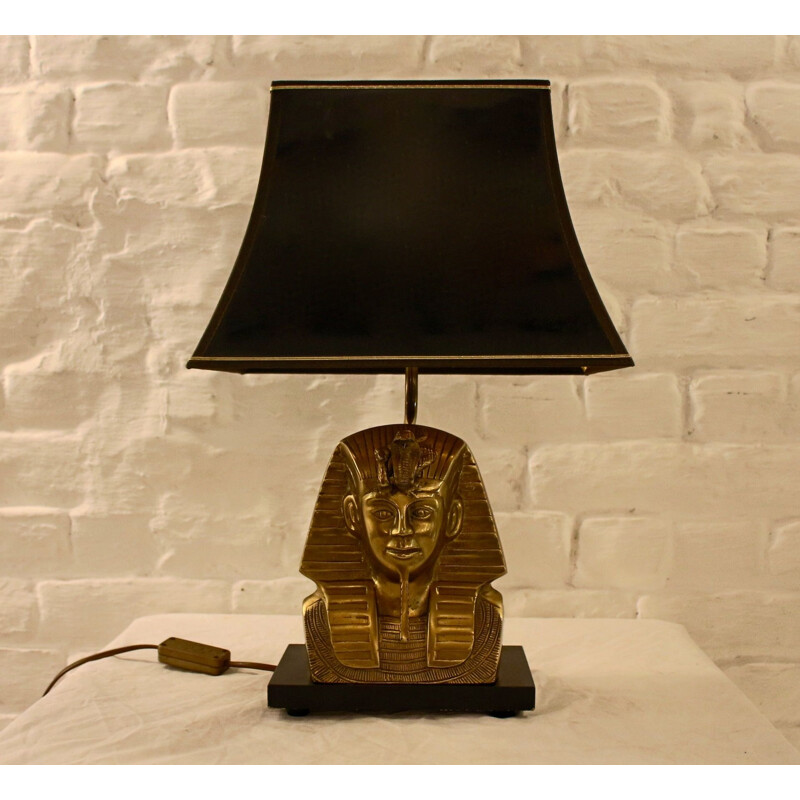 Vintage Pharaon lamp in solid brass