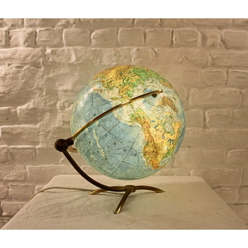 Lampe vintage globe en verre allemande par Columbus