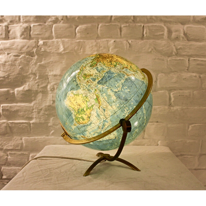 Lampe vintage globe en verre allemande par Columbus