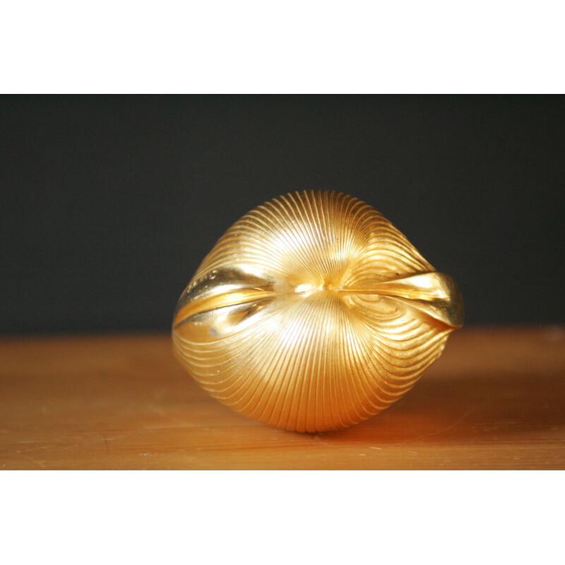 Coquille vintage en bronze doré par Charles