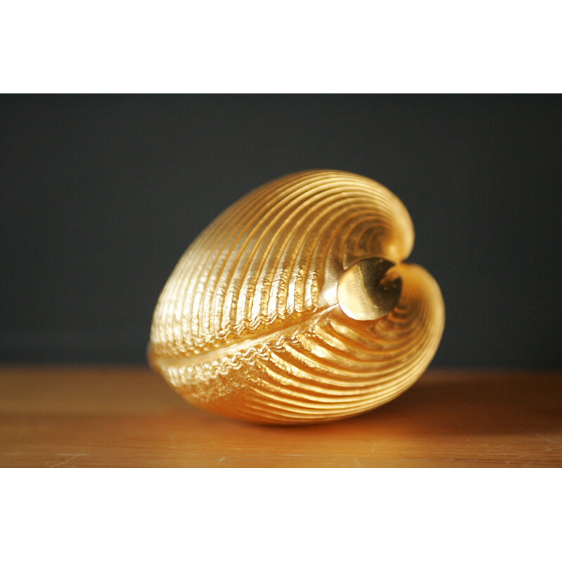 Vintage shell in gilded bronze by Charles