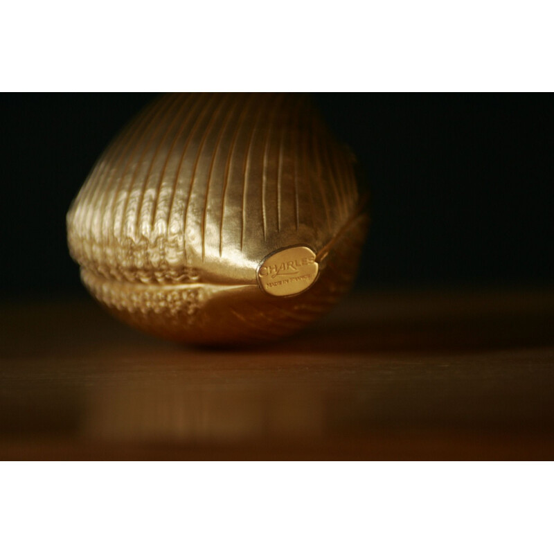Vintage shell in gilded bronze by Charles