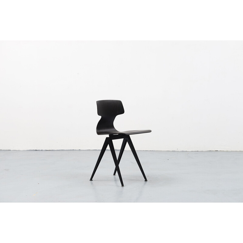 Vintage chair Galvanitas S14 in black ebony