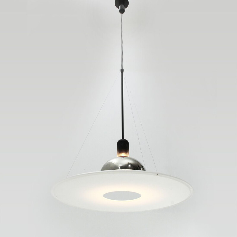 Vintage Italian Frisbi pendant lamp by Achille Castiglioni for Flos, 1970