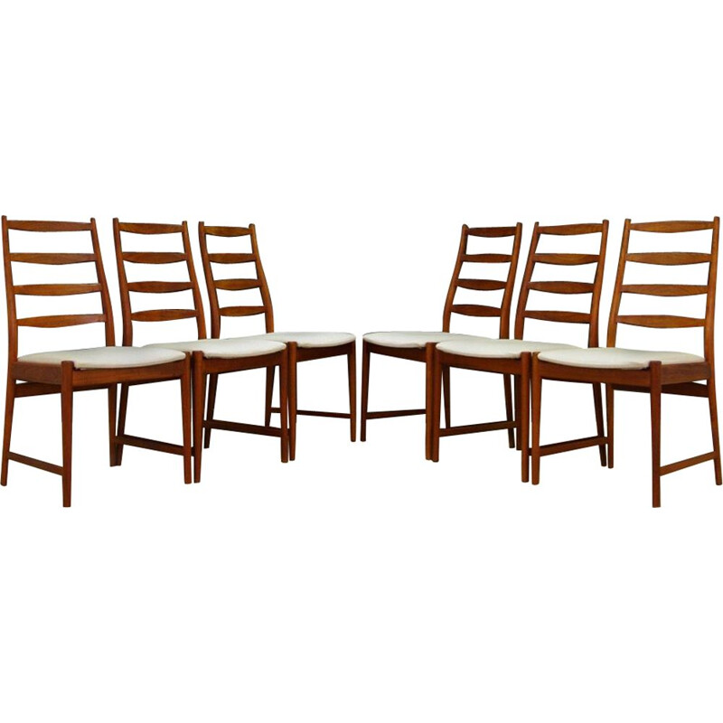 Set of 6 vintage teak scandinavian chairs for Vamo Sønderborg