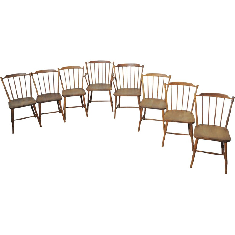 Set of 8 Børge Mogensen dining chairs for FDB Møbler 1940