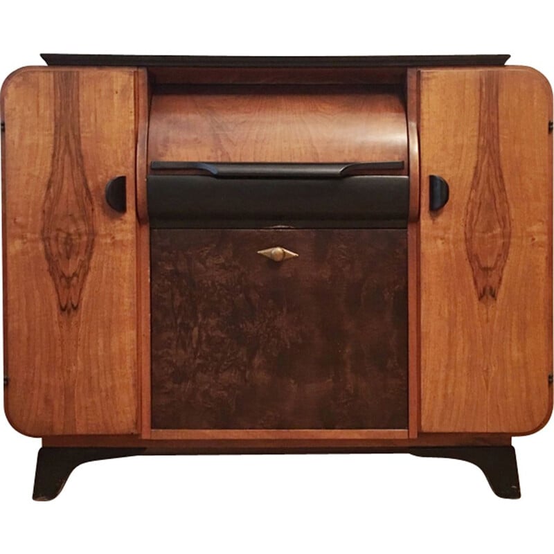 Vintage record player cabinet by Jindrich Halabala for UP Zavody