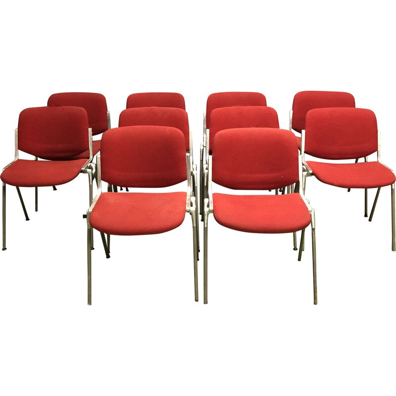 Set 10 vintage chair DSC 106 by Giancarlo Piretti for Castelli