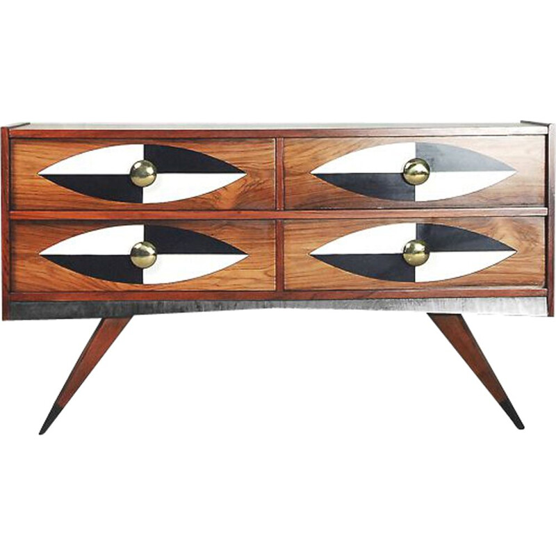 Vintage Swedish Rosewood Chest of Drawers by AB Glas & Trä, 1960
