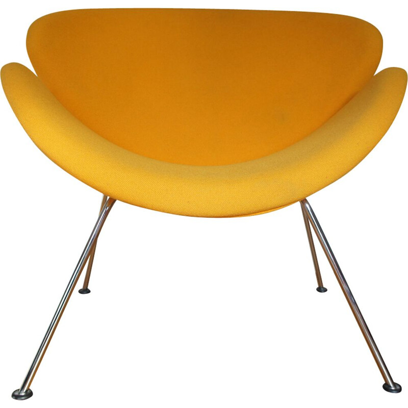 Vintage yellow Slice chair by Pierre Paulin