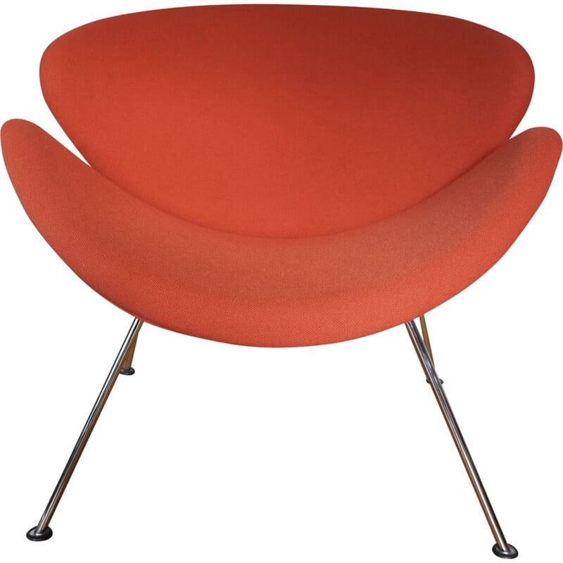 Vintage orange Slice chair by Pierre Paulin