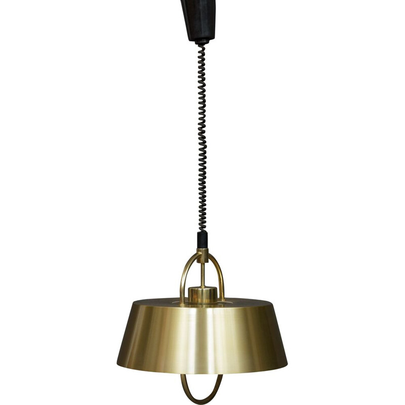 Vintage hanging lamp by Jo Hammerborg in brass