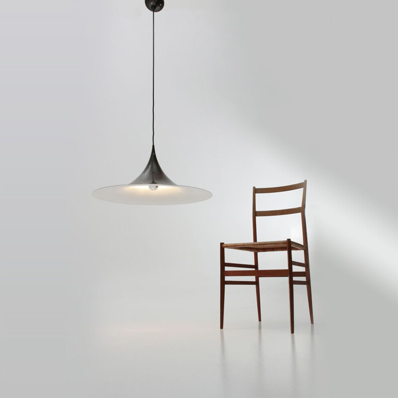 Brown Semi chandelier by Claus Bonderup & Torseten Thorup for Fog & Morup, 1970