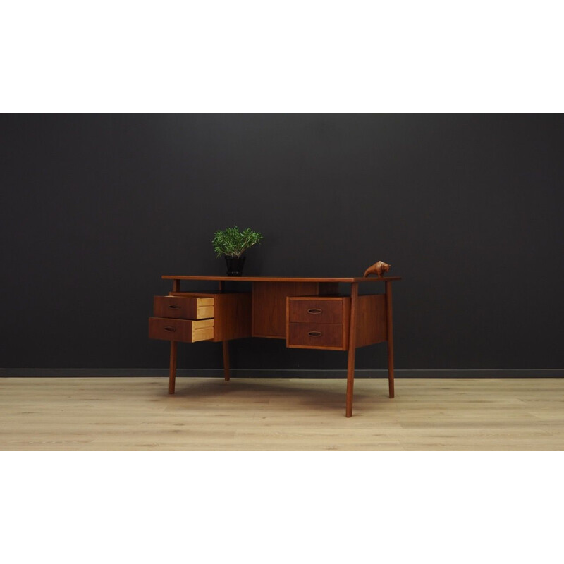 Bureau vintage danois en teck 1960 70