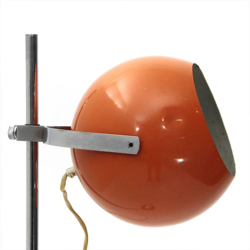 Vintage floor lamp with orange shade by Reggiani, 1970