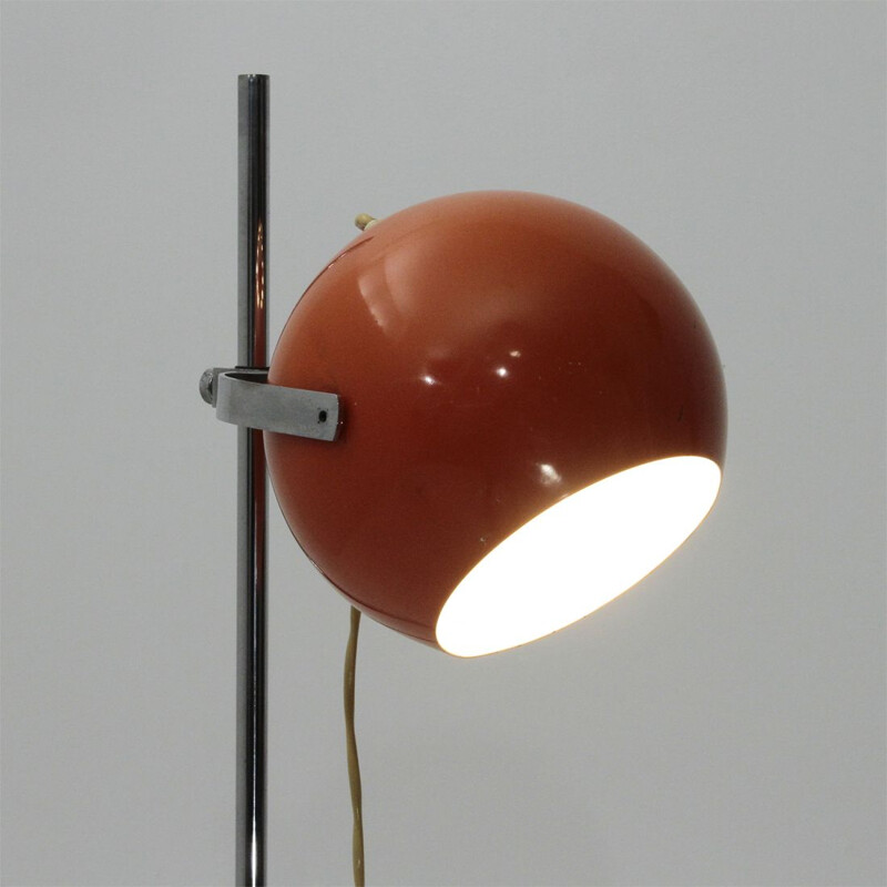 Vintage floor lamp with orange shade by Reggiani, 1970