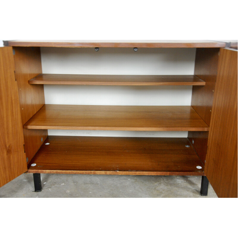 Vintage two-tone sideboard in teak 1960 