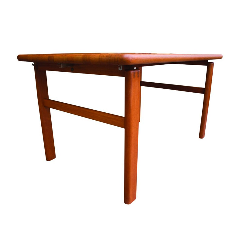 Mesa de comedor vintage de madera, Dinamarca 1970