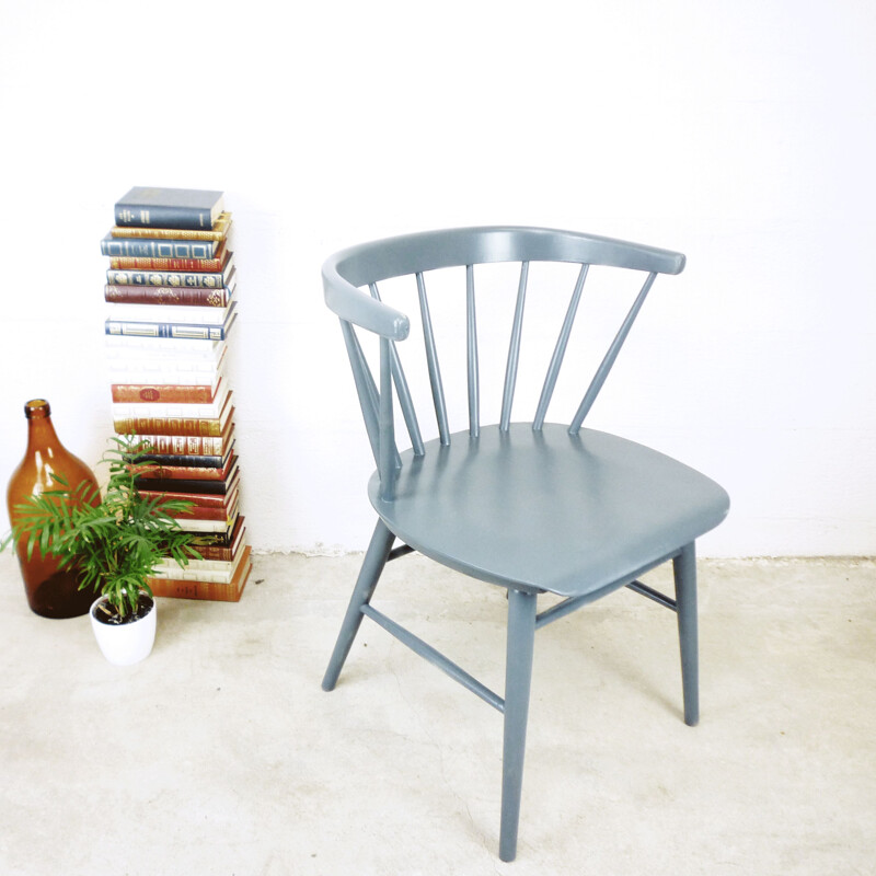 Grey vintage Chair model N 143, Florida, brothers Wigells, 1950s