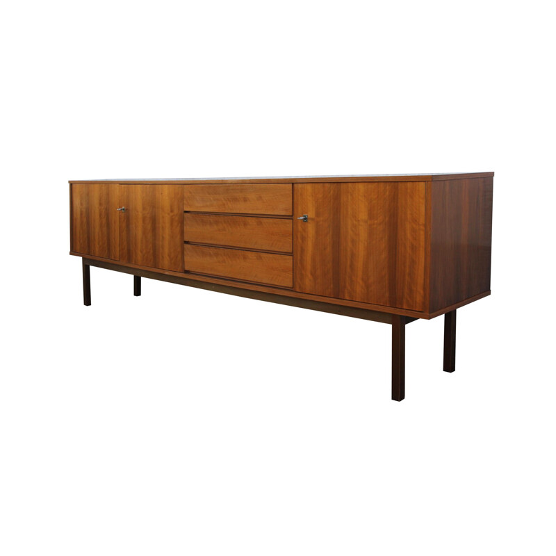 Long Vintage sideboard in walnut 1960