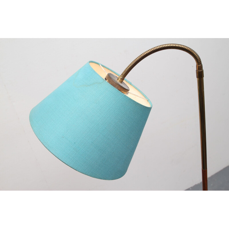 Vintage floor lamp in light blue 1950