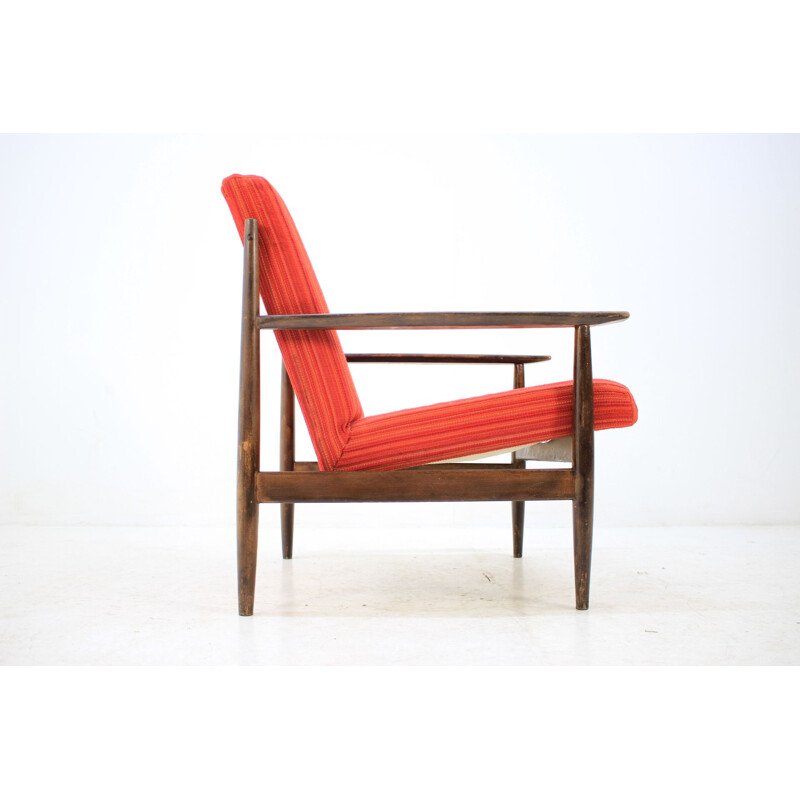 Pair of red vintage armchairs, 1970
