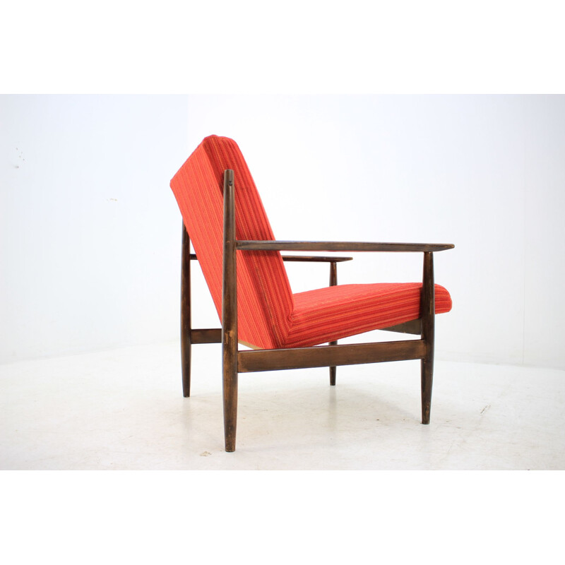 Pair of red vintage armchairs, 1970