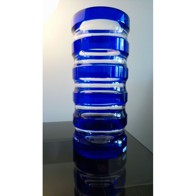 Vintage glass vase 1970