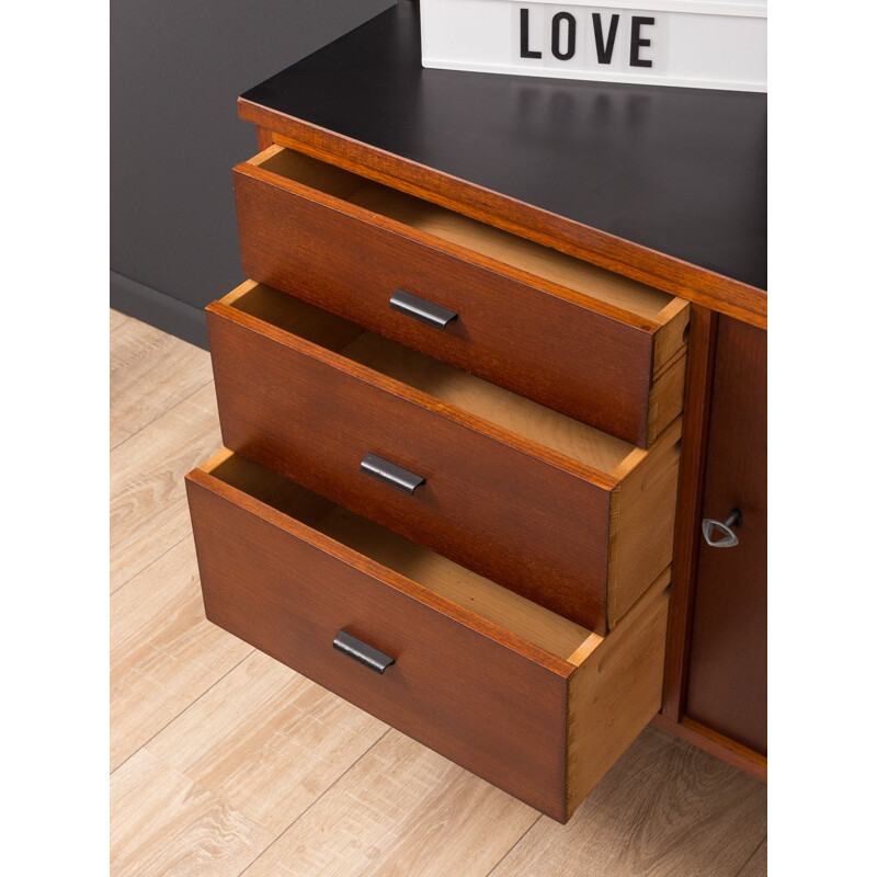 Vintage Scandinavian wall unit with desk in teak