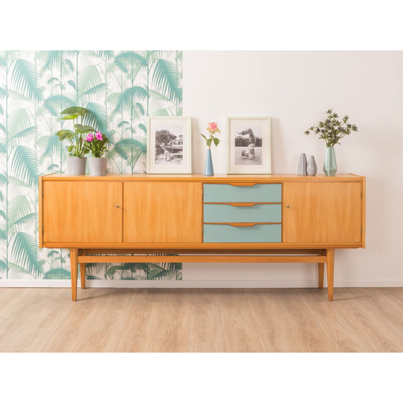 Long Vintage ash sideboard 1960