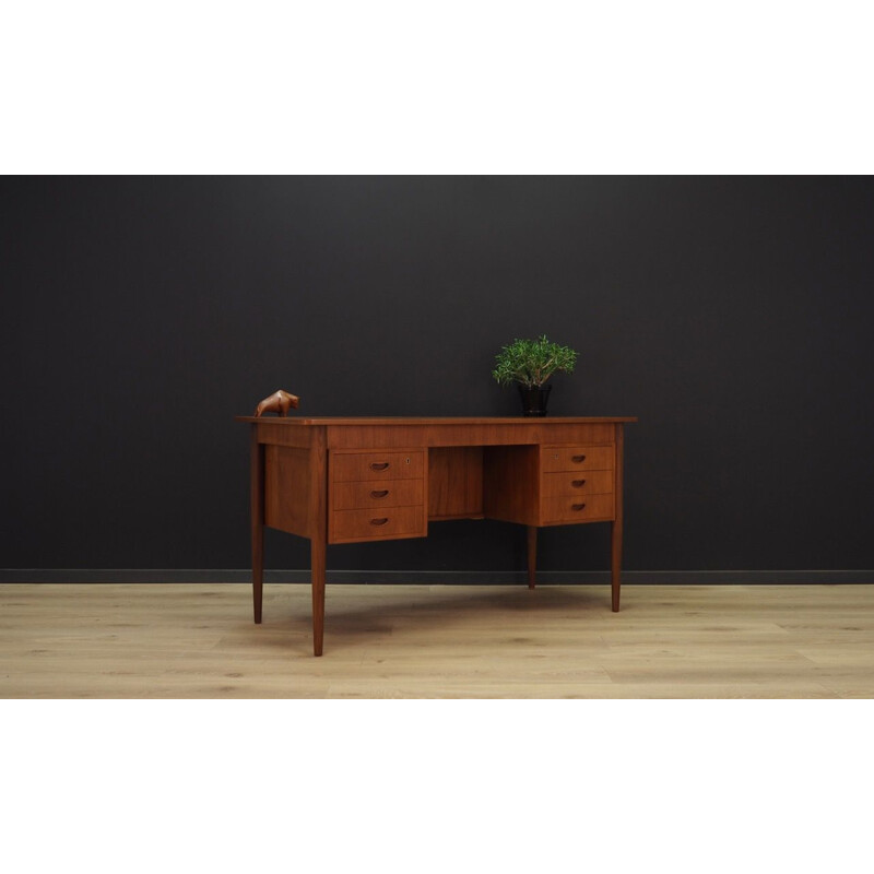 Scandinavian writing desk in teak