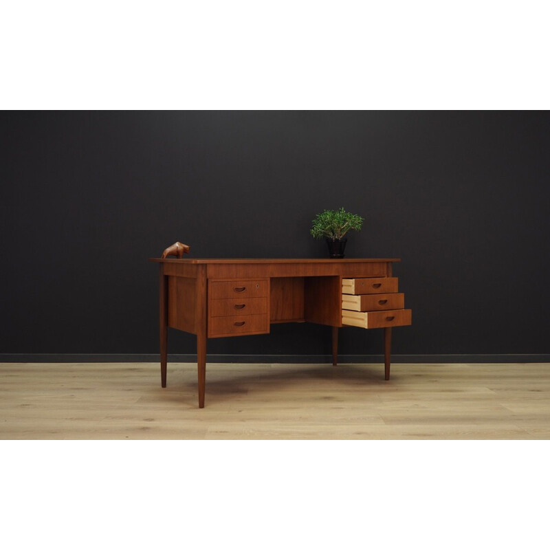 Scandinavian writing desk in teak