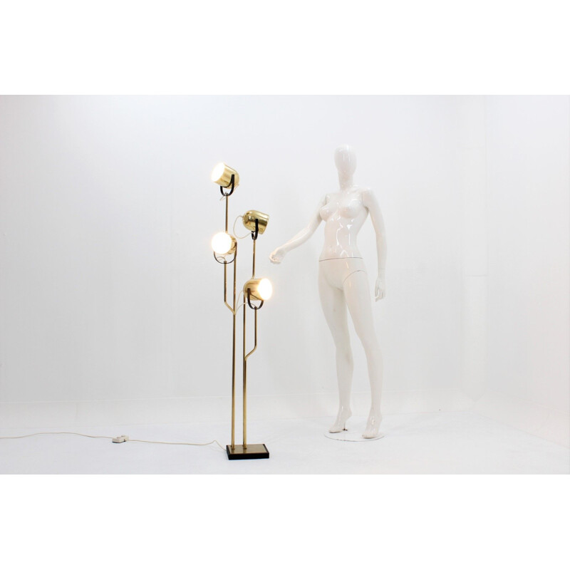 Vintage italian floor lamp by Reggiani in metal and aluminium 1970