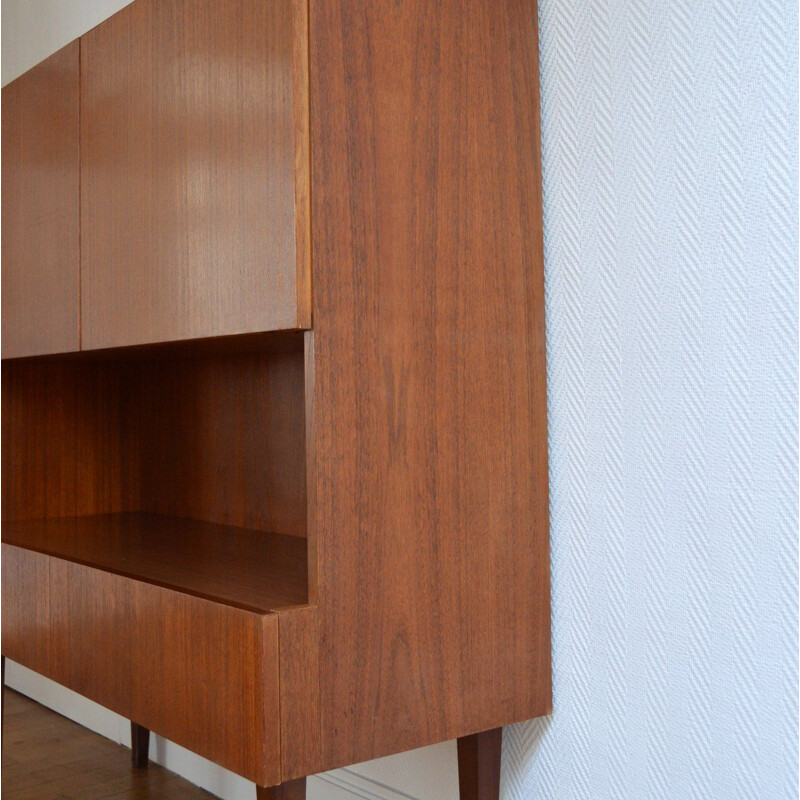 Vintage scandinavian bar cabinet in teak 1960