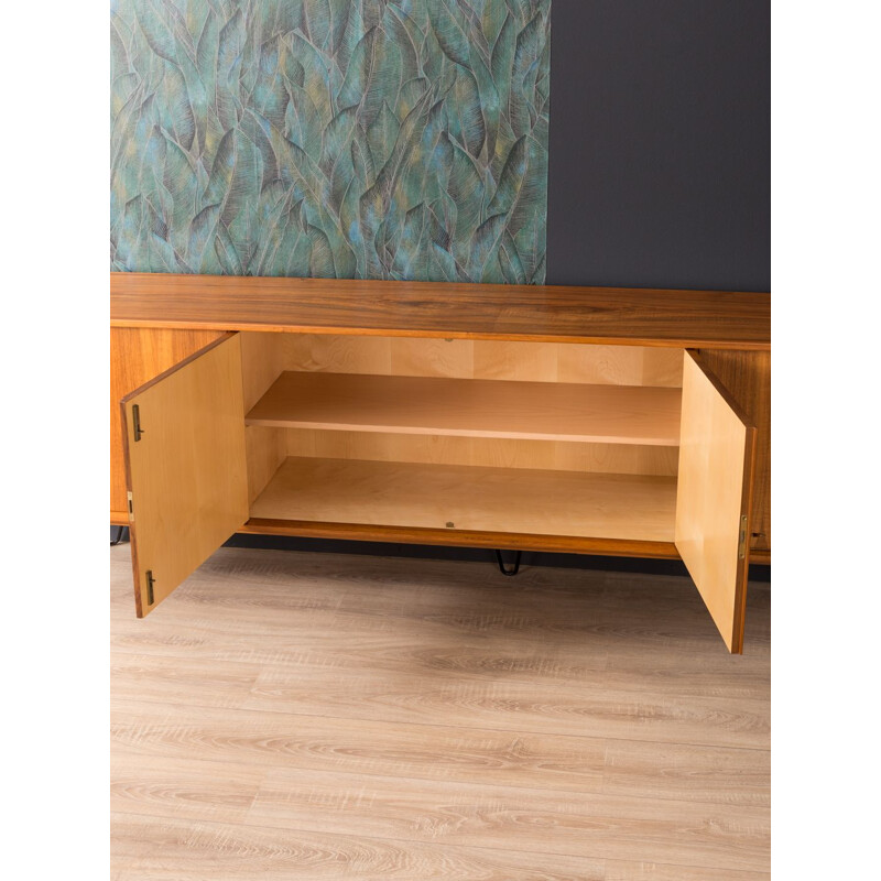 Vintage german sideboard in walnut and steel 1950s